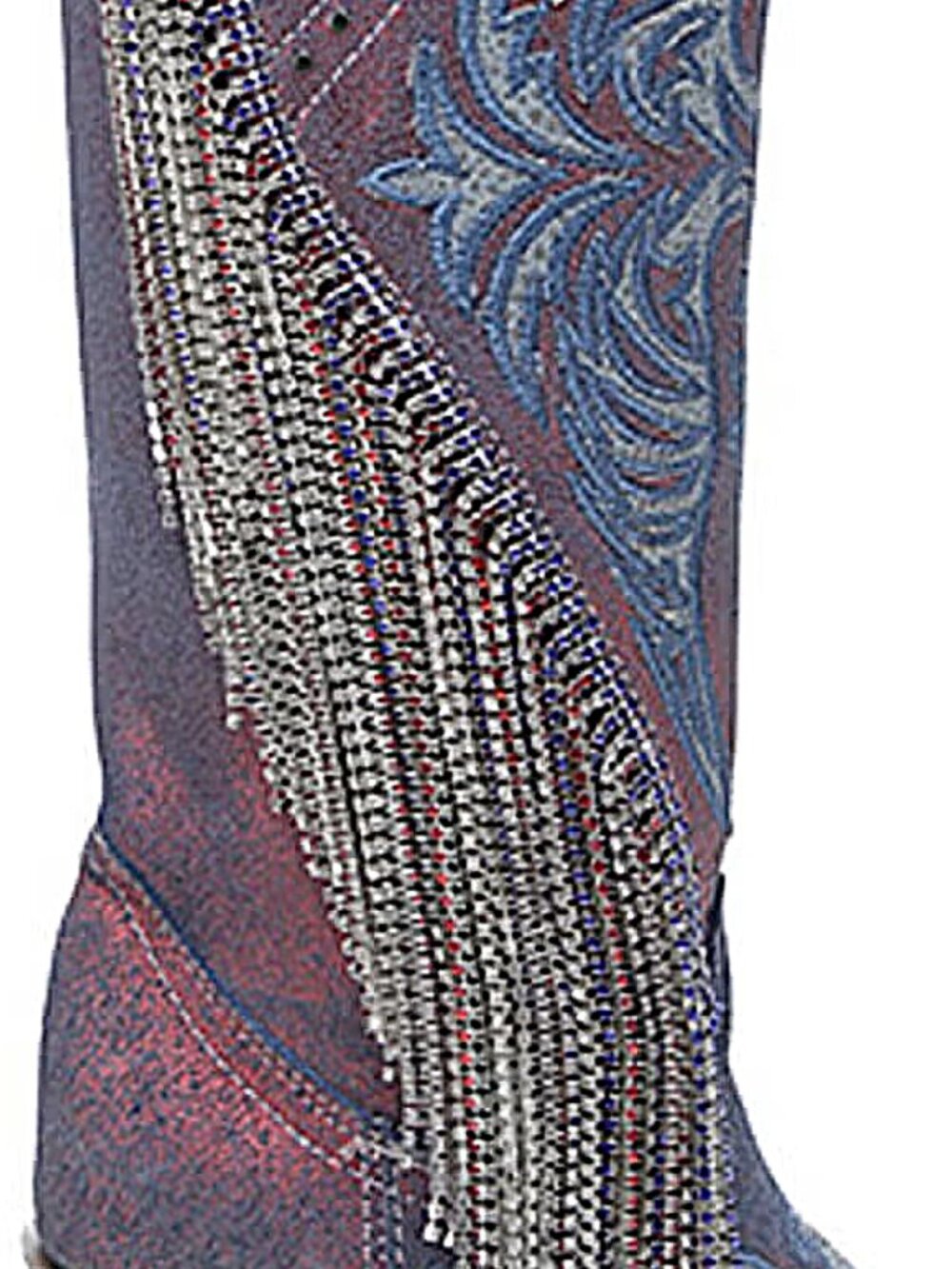 CORRAL BOOTS Embroidery And Studs Chameleon Effect Tall Western Boots - Snip Toe - Picture 2 of 9